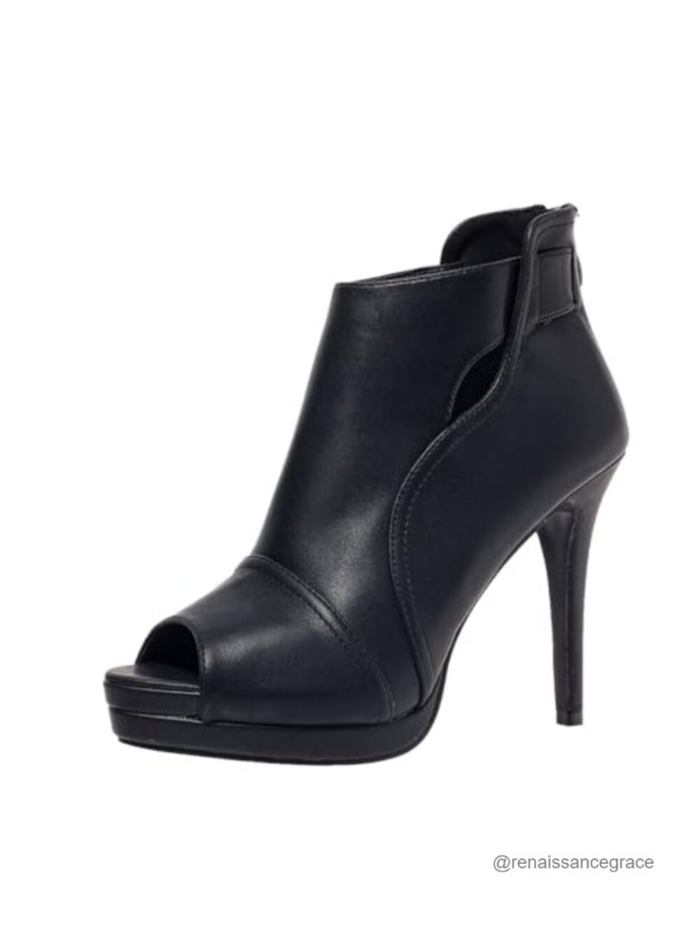 Open Toe Booties Women High Stiletto Heels Peep Toe Ankle Boot